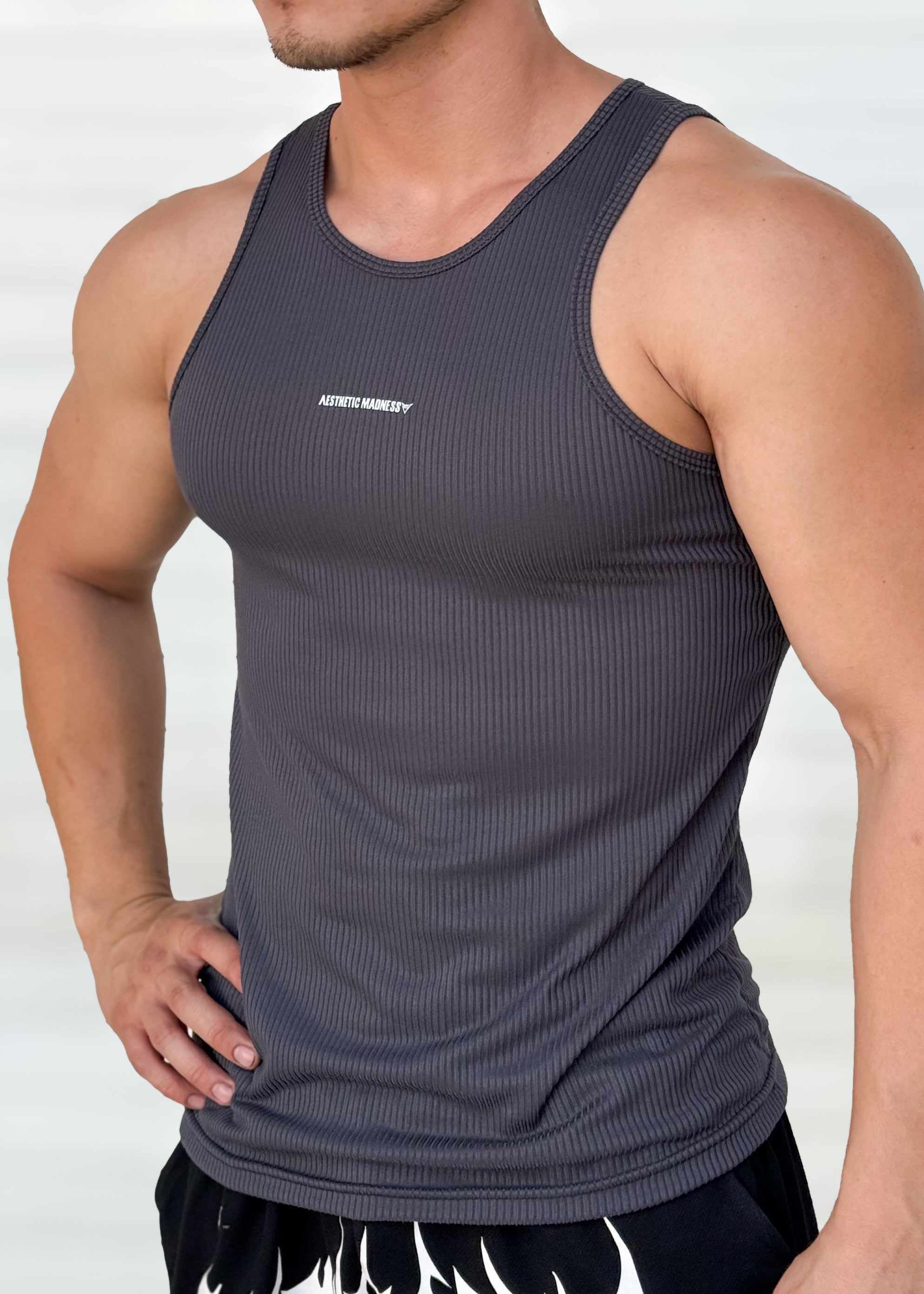 TANK TOP LINE - GRIS OXFORD