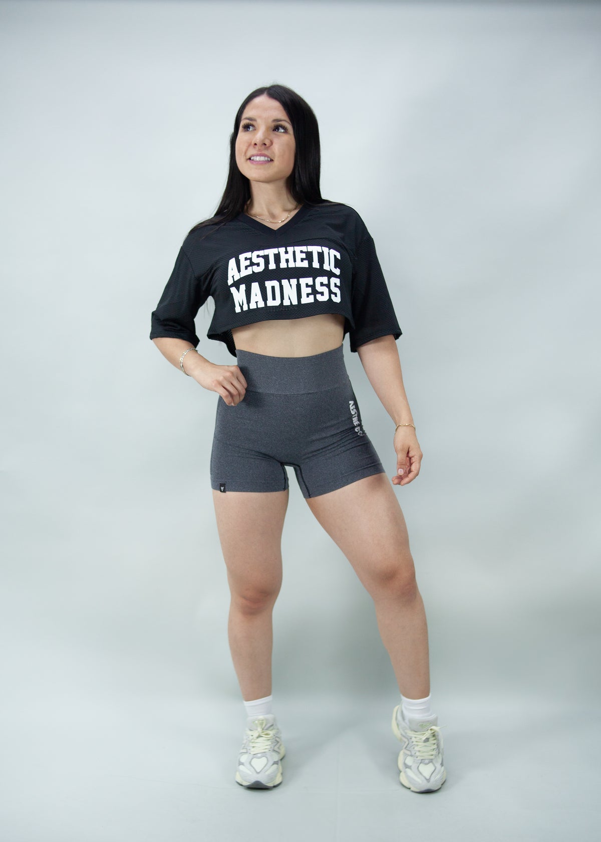 CROP OVER DRYFIT - NEGRO