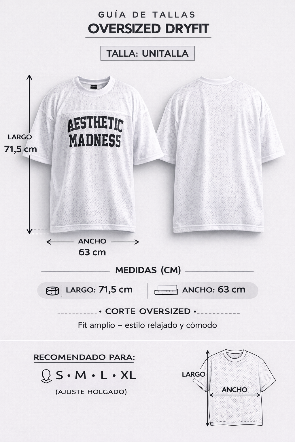 OVERSIZED DRYFIT - NEGRA