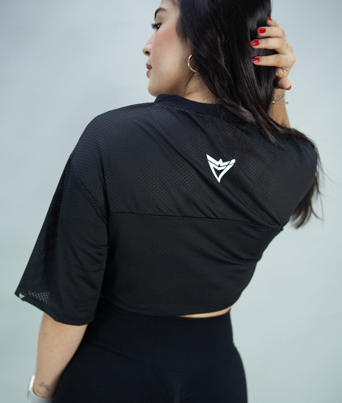CROP OVER DRYFIT - NEGRO