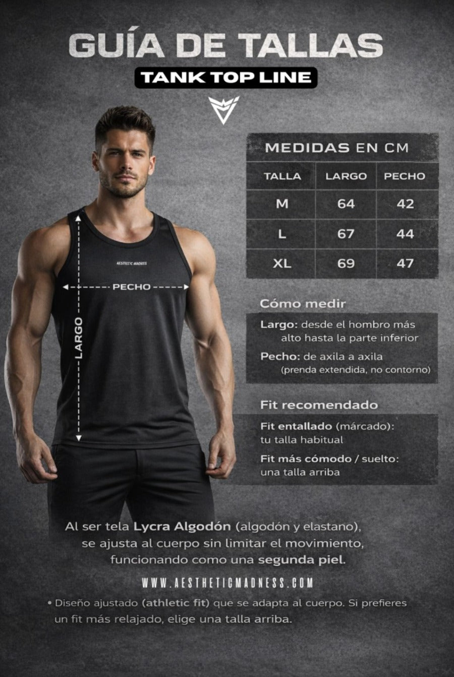 TANK TOP LINE - GRIS OXFORD